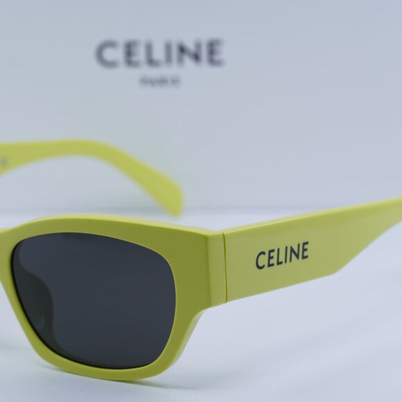 Final Price! Celine CL40197U 93A Lime/Smoke Sunglasses - Picture 2 of 9